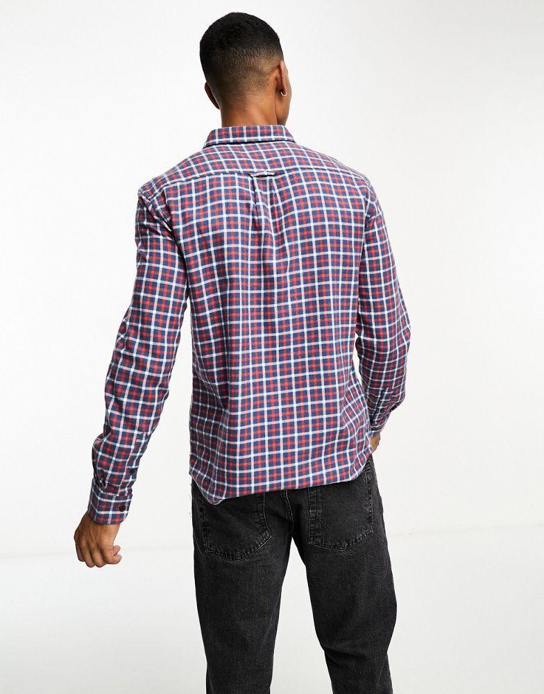 商品Wrangler|Wrangler long sleeve check shirt in navy,价格¥395,第4张图片详细描述