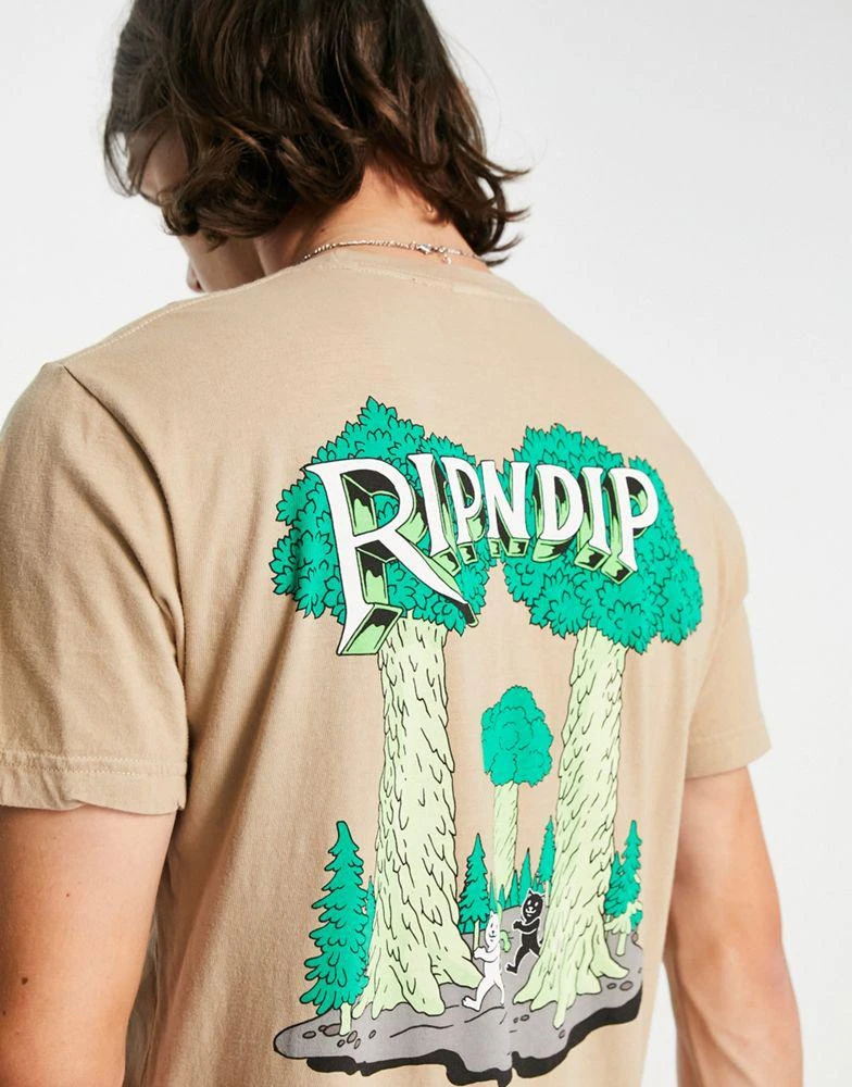 商品Rip N Dip|RIPNDIP t-shirt in beige with chest and back print,价格¥207,第2张图片详细描述