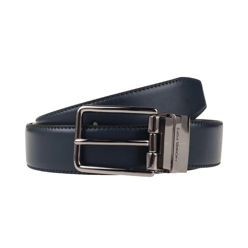 商品Michael Kors|Michael Kors 奥莱男士牛皮革针扣腰带36T8LBLY9L NAVBL,价格¥645,第1张图片
