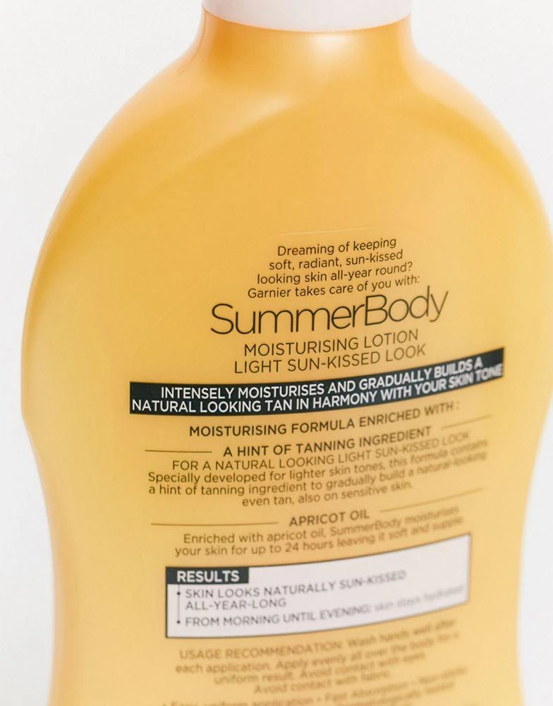 商品Garnier|Garnier Summer Body Hydrating Gradual Tan Moisturiser Light 400ml,价格¥123,第3张图片详细描述