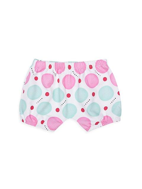 Baby Girl's Multicolor Dot Print Shorts商品第1张图片规格展示