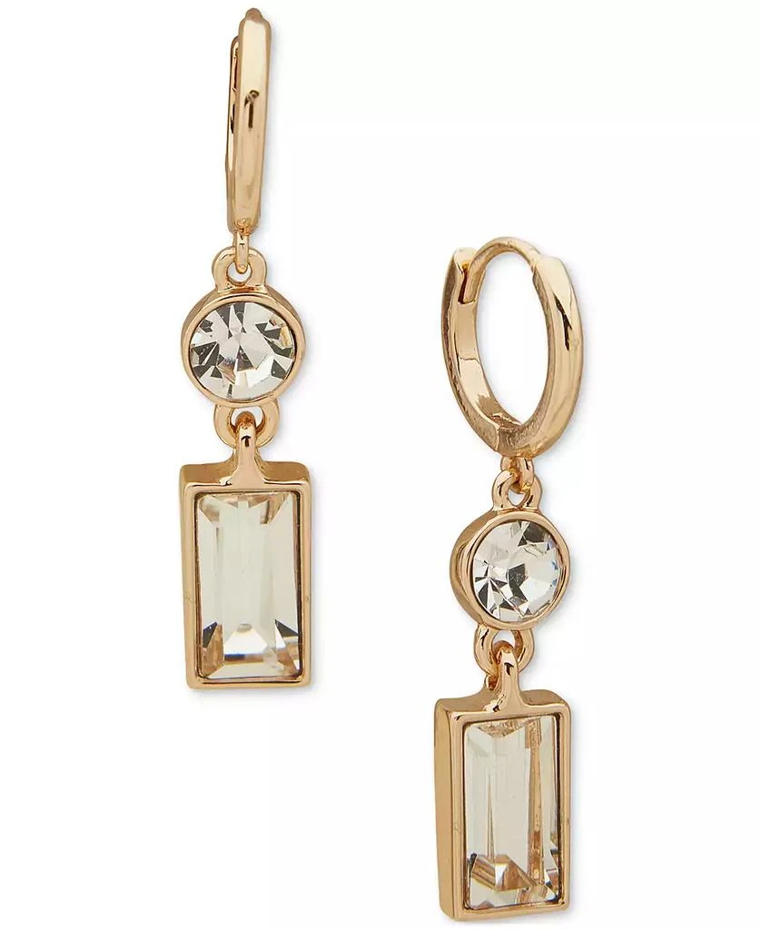 商品Karl Lagerfeld Paris|Crystal Mixed Cut Double Stone Drop Earrings,价格¥181,第1张图片