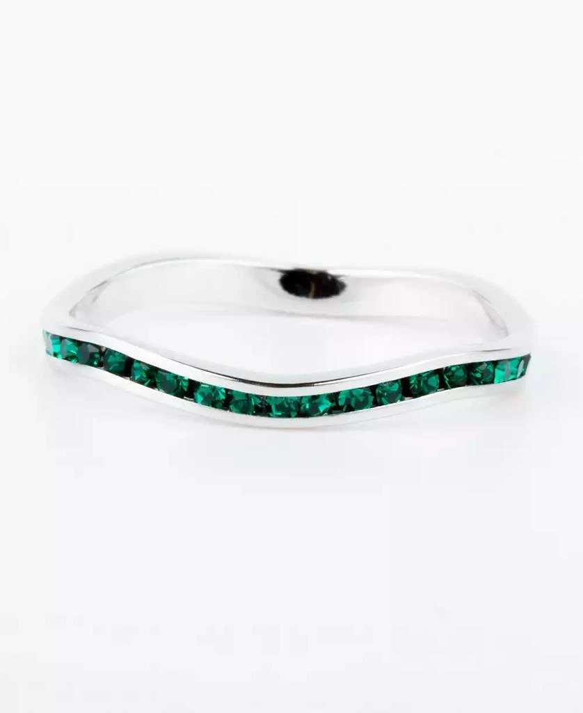 商品Macy's|Crystal Birthstone Stackable ring in Sterling Silver,价格¥158,第1张图片