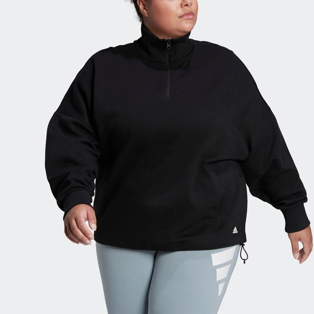 商品Adidas|Women's adidas  Sportswear Future Icons Quarter-Zip Sweatshirt (Plus Size),价格¥284,第1张图片