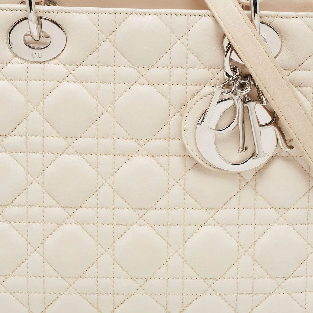 商品[二手商品] Dior|Dior Beige Cannage Leather Medium Lady Dior Tote ,价格¥22336,第5张图片详细描述