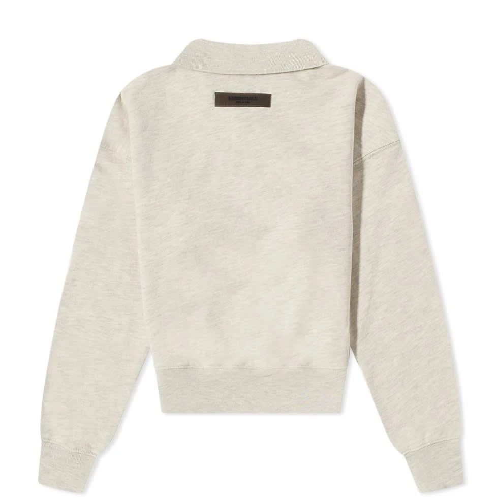 商品Essentials|FEAR OF GOD ESSENTIALS Kids Logo Long Sleeve Polo - Light Oatmeal,价格¥312,第2张图片详细描述