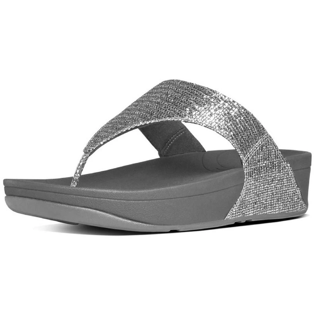 商品FitFlop|Fitflop Womens Lulu Superglitz Slip On Toe-Post Wedge Sandals,价格¥357,第2张图片详细描述