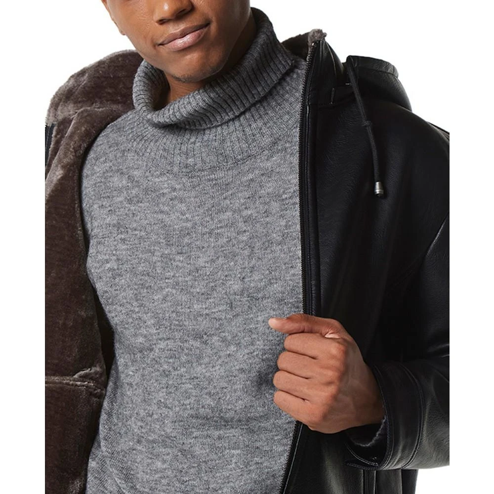 商品Marc New York by Andrew Marc|Men's Jutland Faux Leather Hooded Jacket,价格¥847,第5张图片详细描述