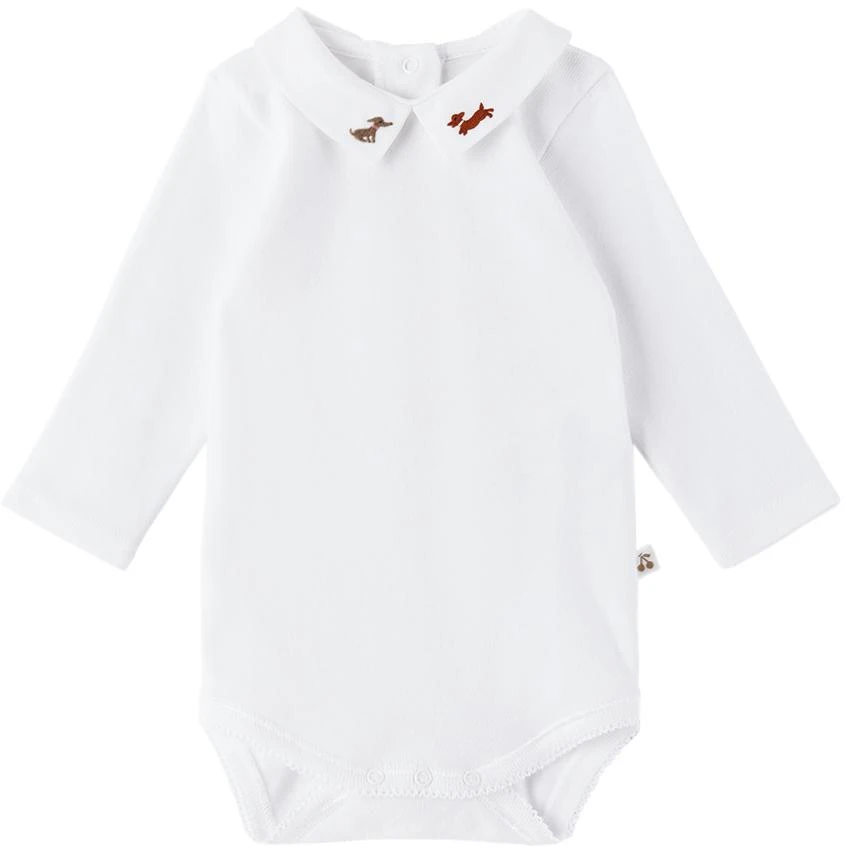 商品Bonpoint|Baby White Juillet Bodysuit,价格¥388,第1张图片
