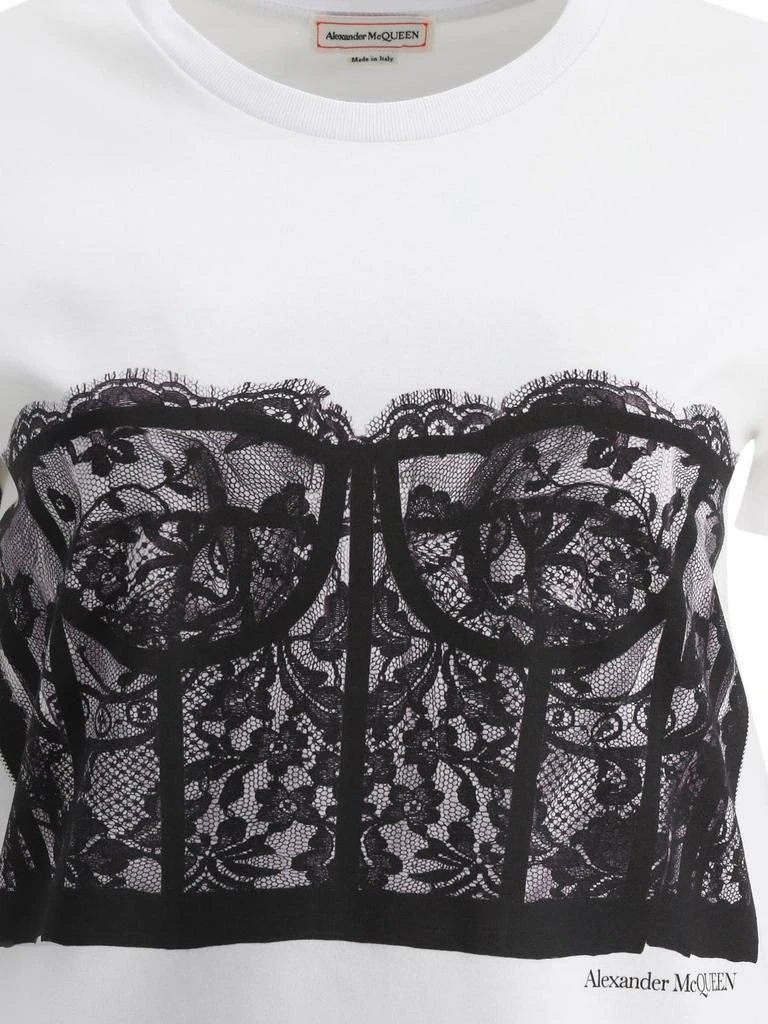 Alexander McQueen Lace Corset Printed T-Shirt 商品