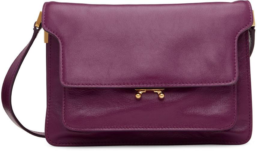 Purple Medium Soft Trunk Shoulder Bag商品第1张图片规格展示