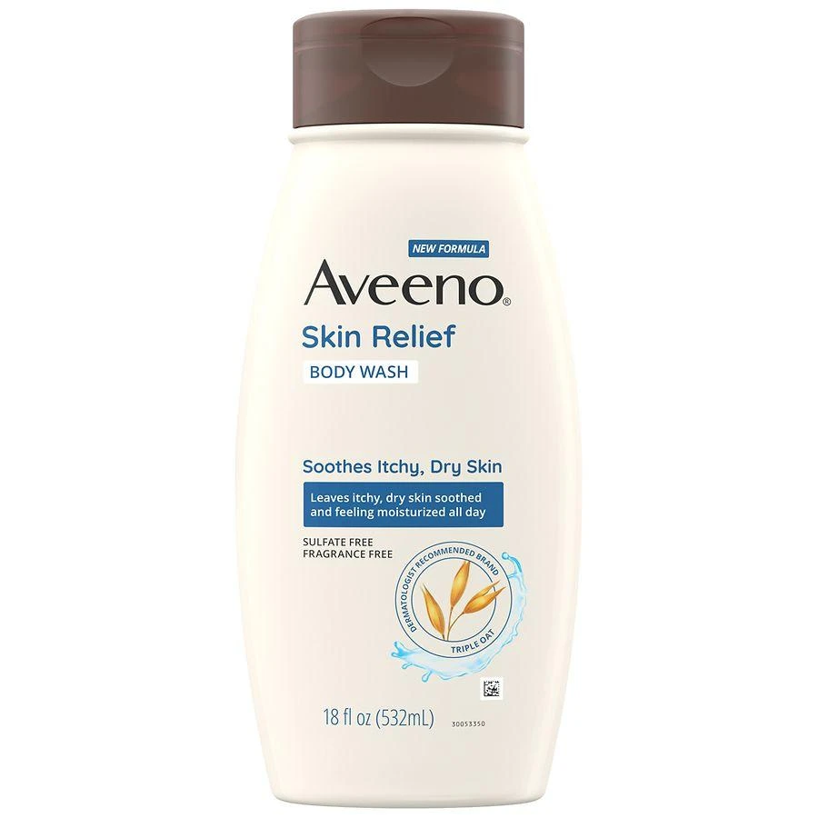 商品Aveeno|Skin Relief Body Wash, Sensitive Skin Fragrance-Free,价格¥81,第1张图片