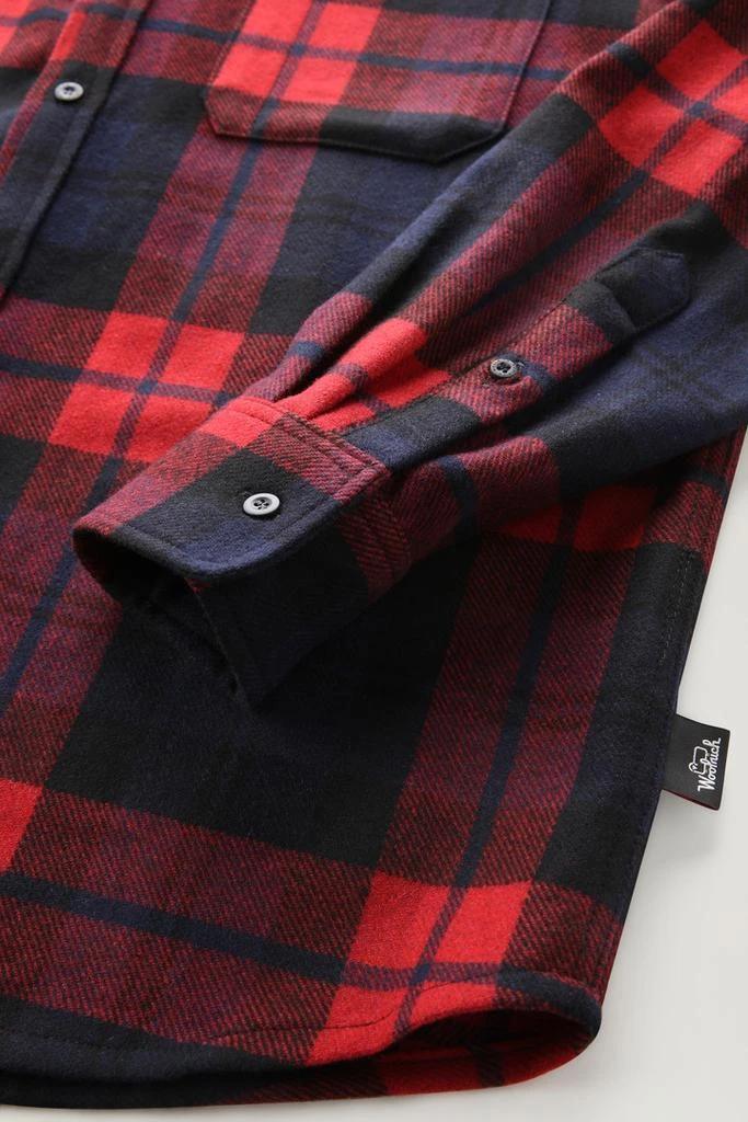 商品Woolrich|Wool Blend Trout Run Plaid Flannel Shirt - Men - Red,价格¥1344,第3张图片详细描述