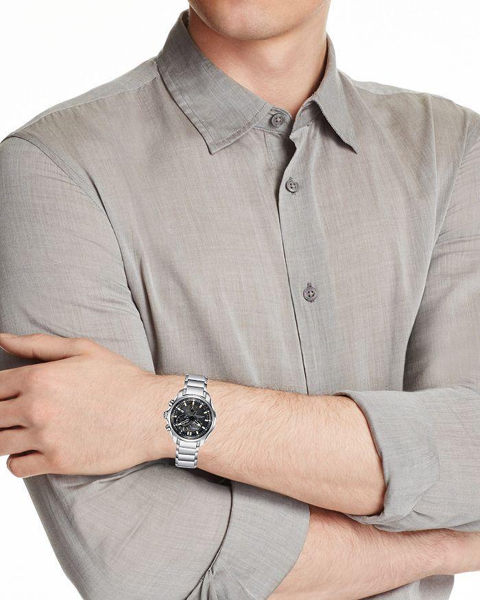 商品Citizen|Sport Luxury Men's Silver-Tone Stainless Steel Watch, 43mm,价格¥3282,第6张图片详细描述