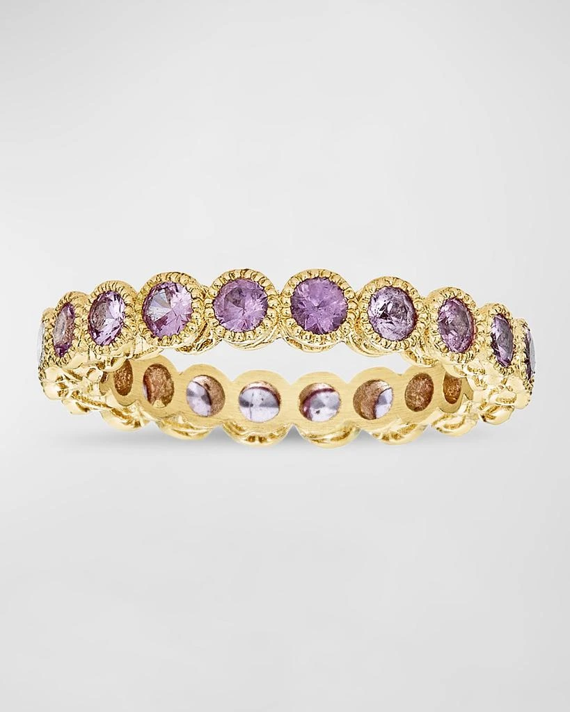 商品Tanya Farah|18K Yellow Gold Modern Etruscan Pink Sapphire Stack Ring, Size 6.5,价格¥21608,第1张图片