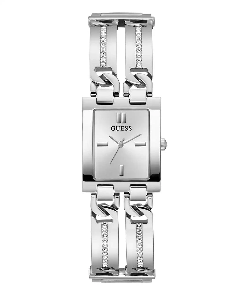 商品GUESS|Women's Analog Silver-Tone 100% Steel Watch 39mm,价格¥935,第1张图片