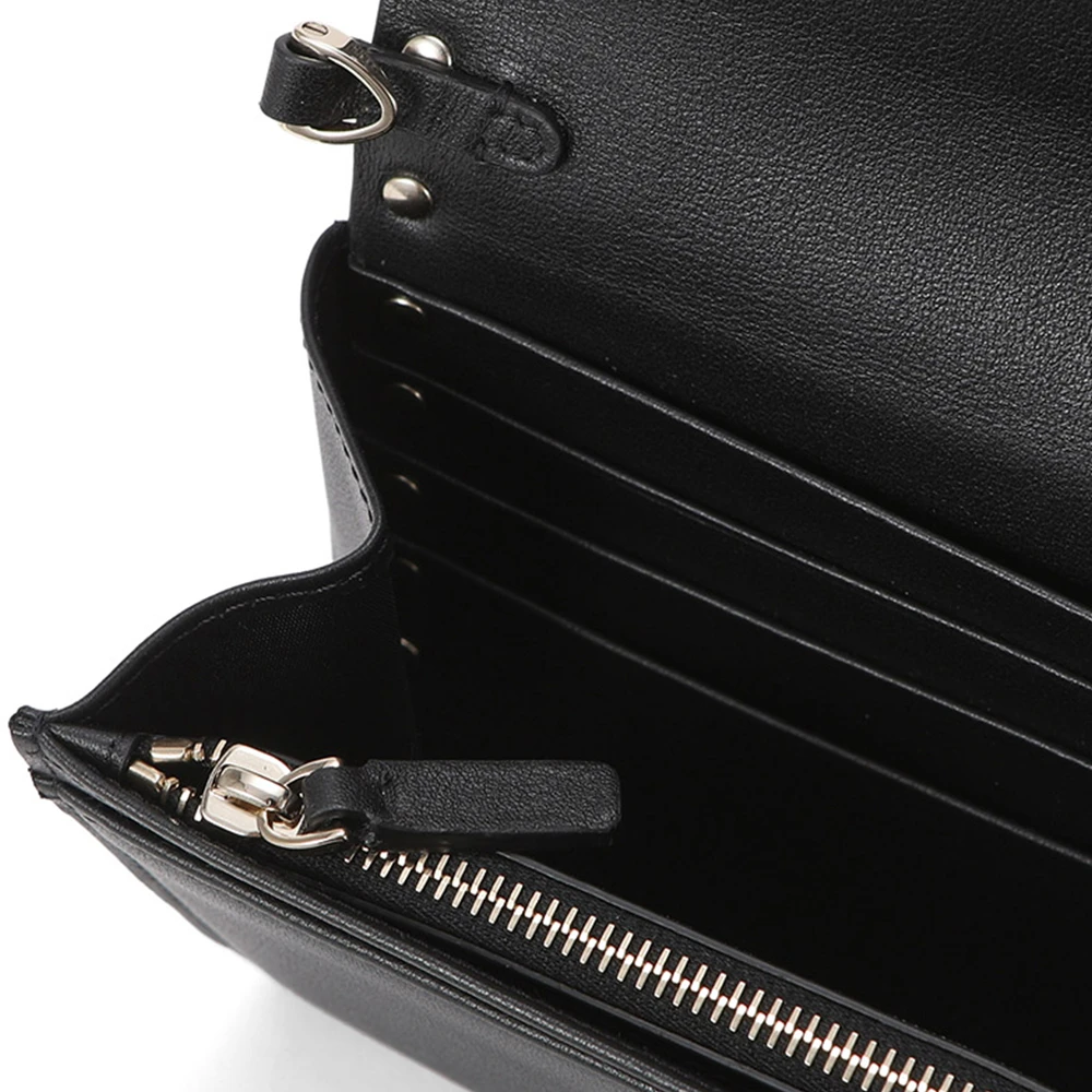 VALENTINO 女士黑色牛皮链式手拿单肩斜跨包 RW2P0652-BOL-0NO 商品