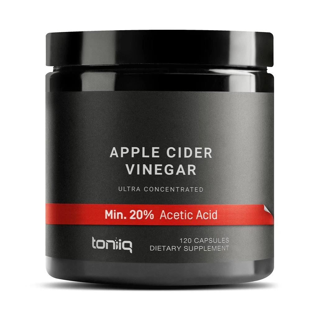 商品Toniiq|12x Potent Ultra High Strength Non-GMO Apple Cider Vinegar Capsules with Mother - 2,010mg Formula Pills with Cayenne Pepper - 20% Acetic Acid - 120 Capsules,价格¥134,第1张图片