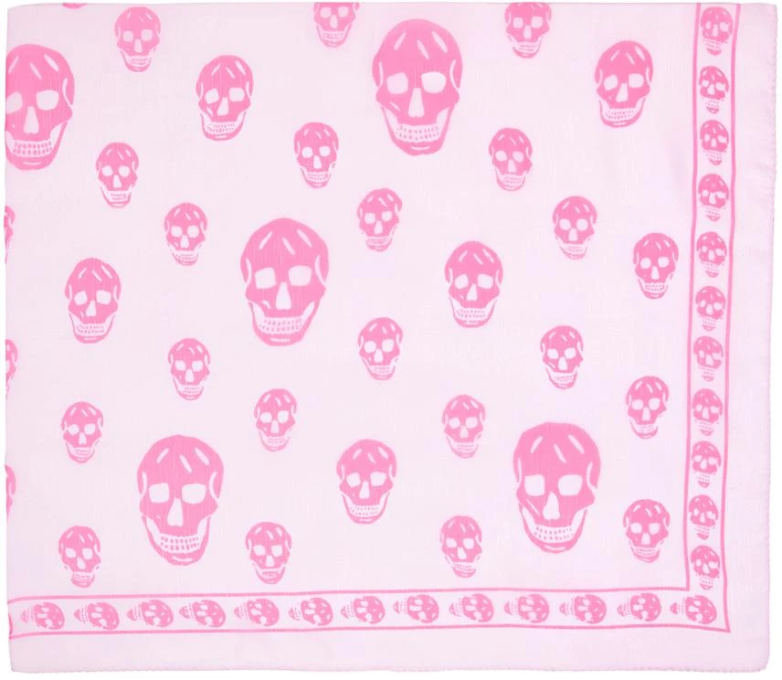 商品Alexander McQueen|Pink Skull Scarf,价格¥866,第2张图片详细描述