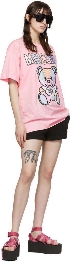 商品Moschino|Pink Cotton T-Shirt,价格¥1211,第6张图片详细描述
