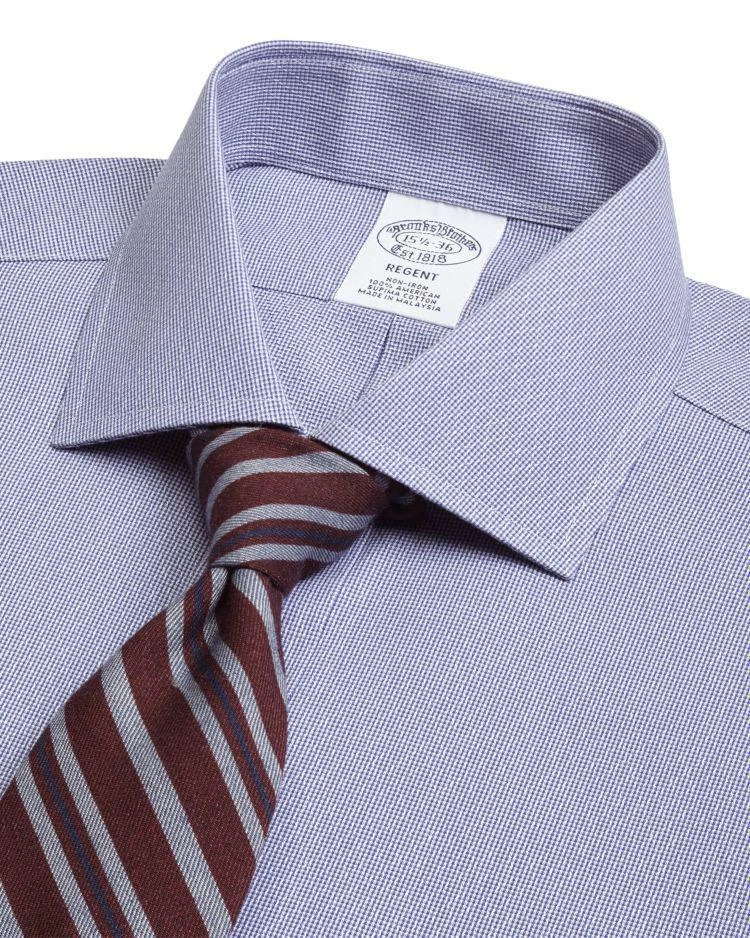 商品Brooks Brothers|Textured Classic Fit Dress Shirt,价格¥613,第4张图片详细描述