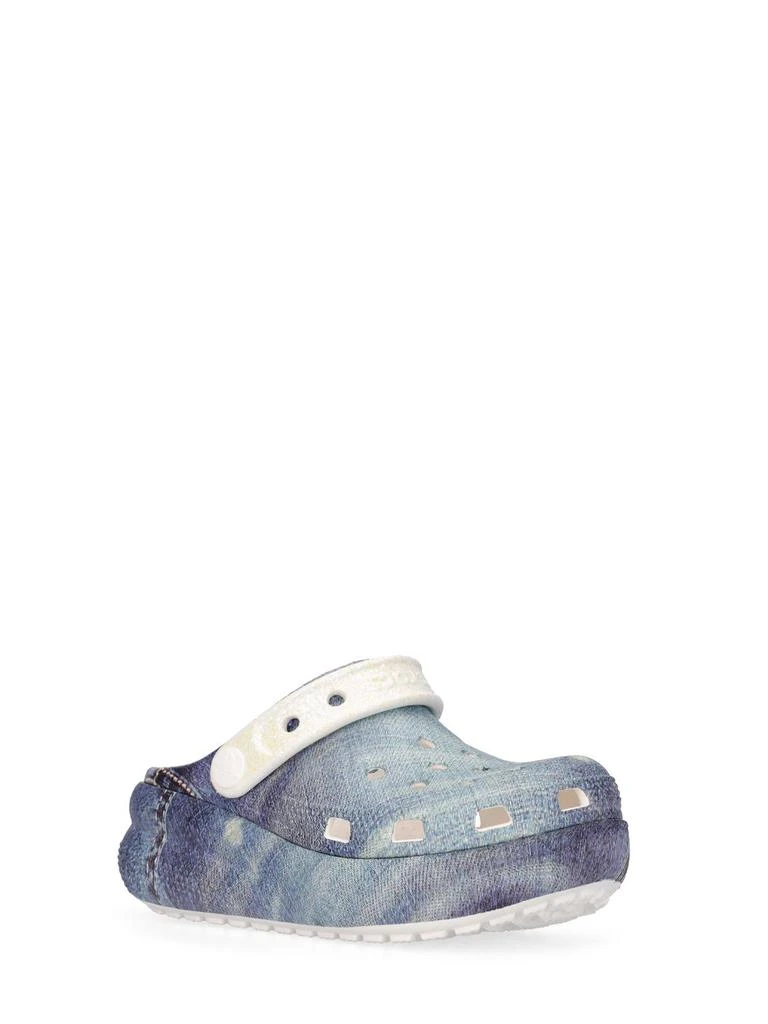 商品Crocs|Denim Print Rubber Crocs W/ Butterfly,价格¥253,第2张图片详细描述