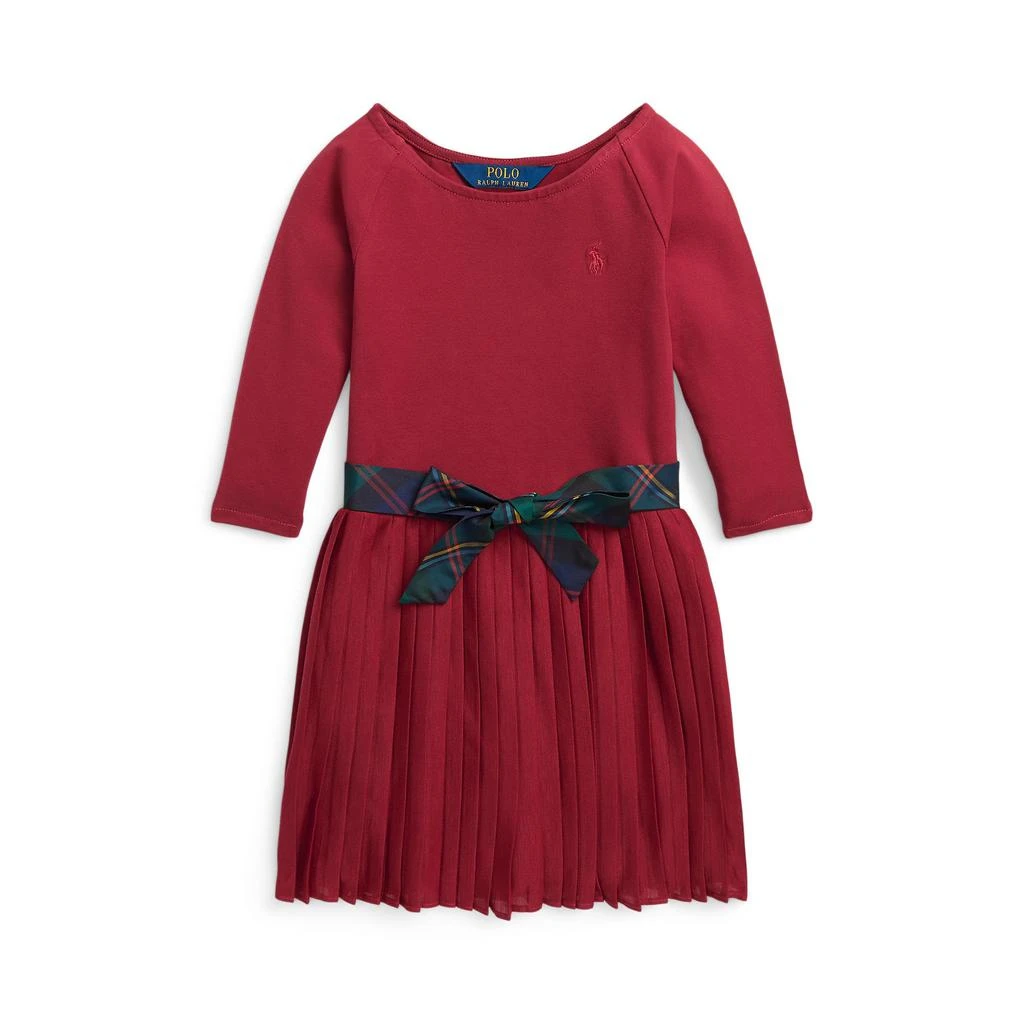 商品Ralph Lauren|Pleated Stretch Jersey Dress (Toddler/Little kids),价格¥439,第1张图片