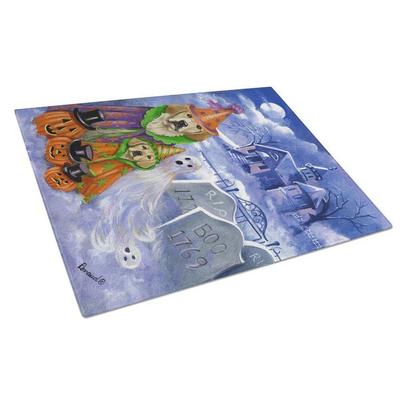 商品Caroline's Treasures|PPP3102LCB Golden Retriever Halloween Glass Cutting Board L,价格¥258,第1张图片