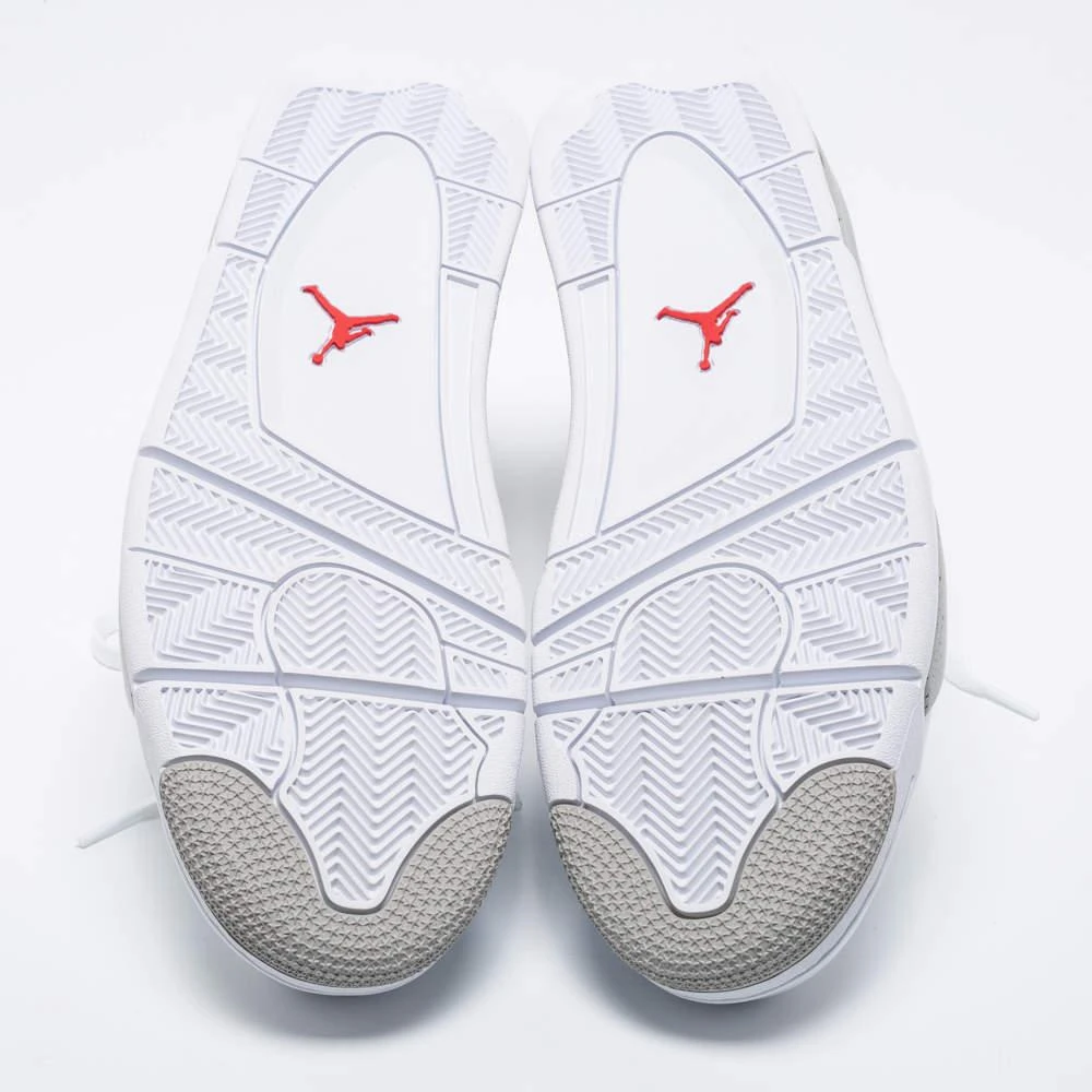 Air Jordan 4 Retro 'White Oreo' Leather Lace Up Sneakers Size 49.5 商品