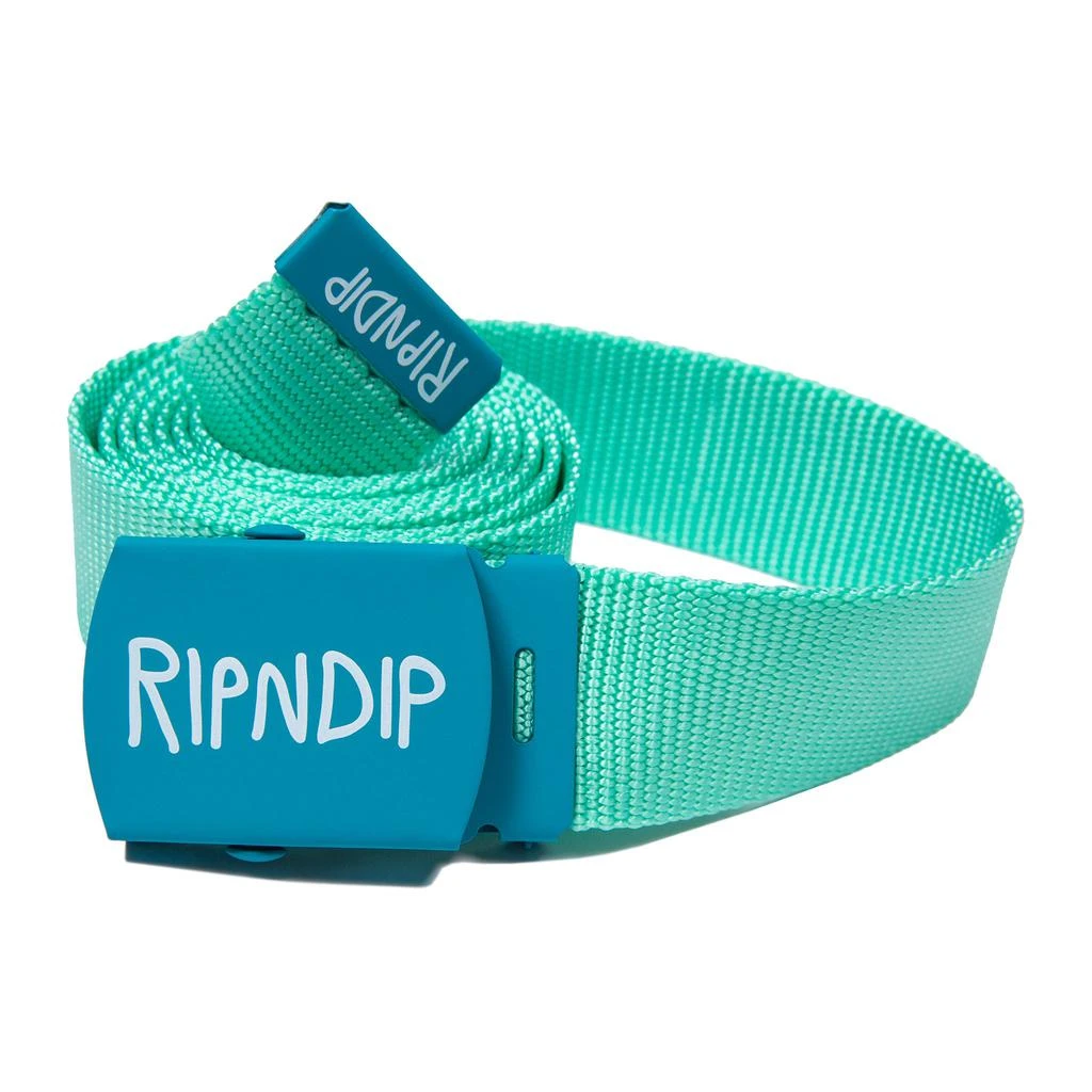 商品RIPNDIP|RIPNDIP Web Belt (Mint),价格¥98,第1张图片