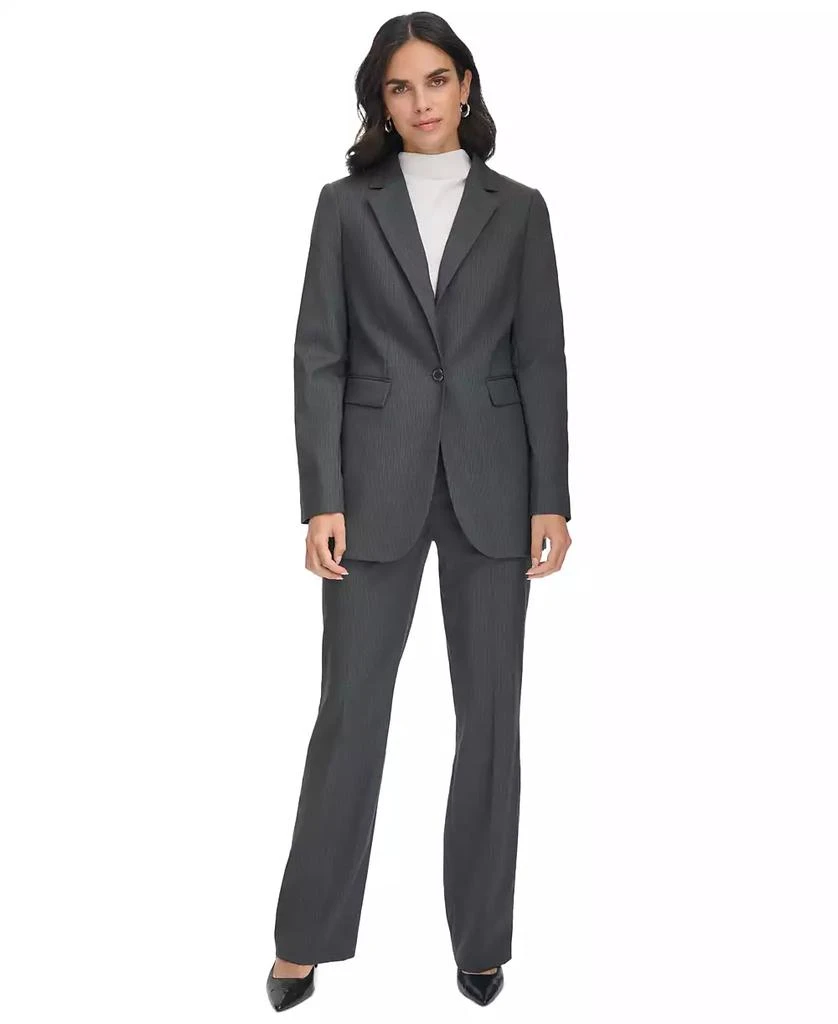 商品Calvin Klein|Women's Pinstripe One-Button Blazer,价格¥535,第4张图片详细描述