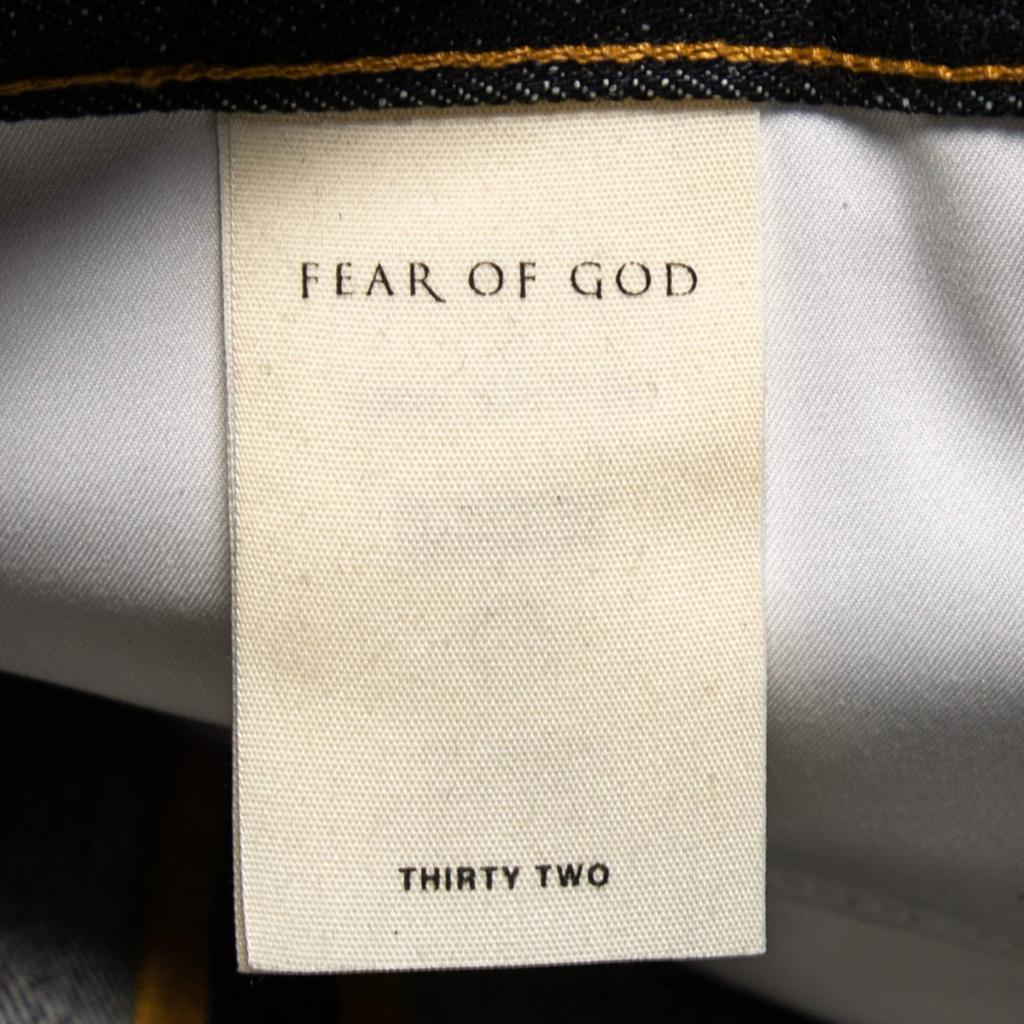 Fear of God Navy Blue Denim Zipped Hem Slim Fit Jeans M商品第6张图片规格展示