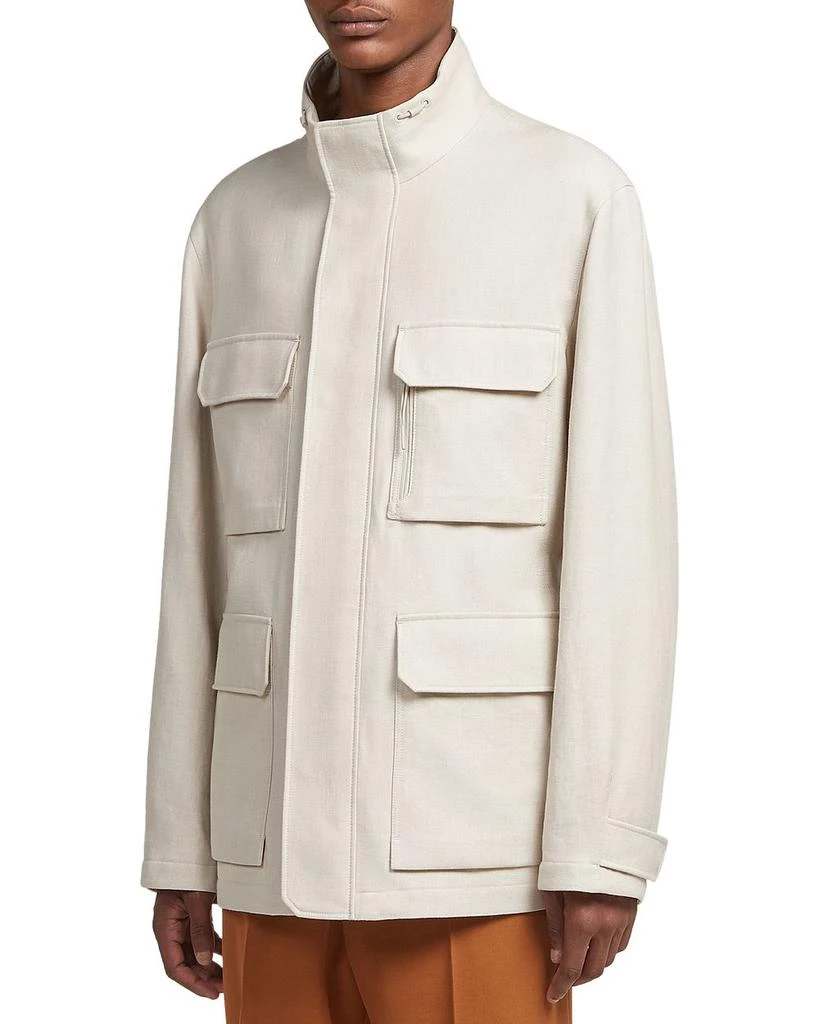 商品Zegna|Linen & Wool Padded Field Jacket,价格¥28239,第1张图片