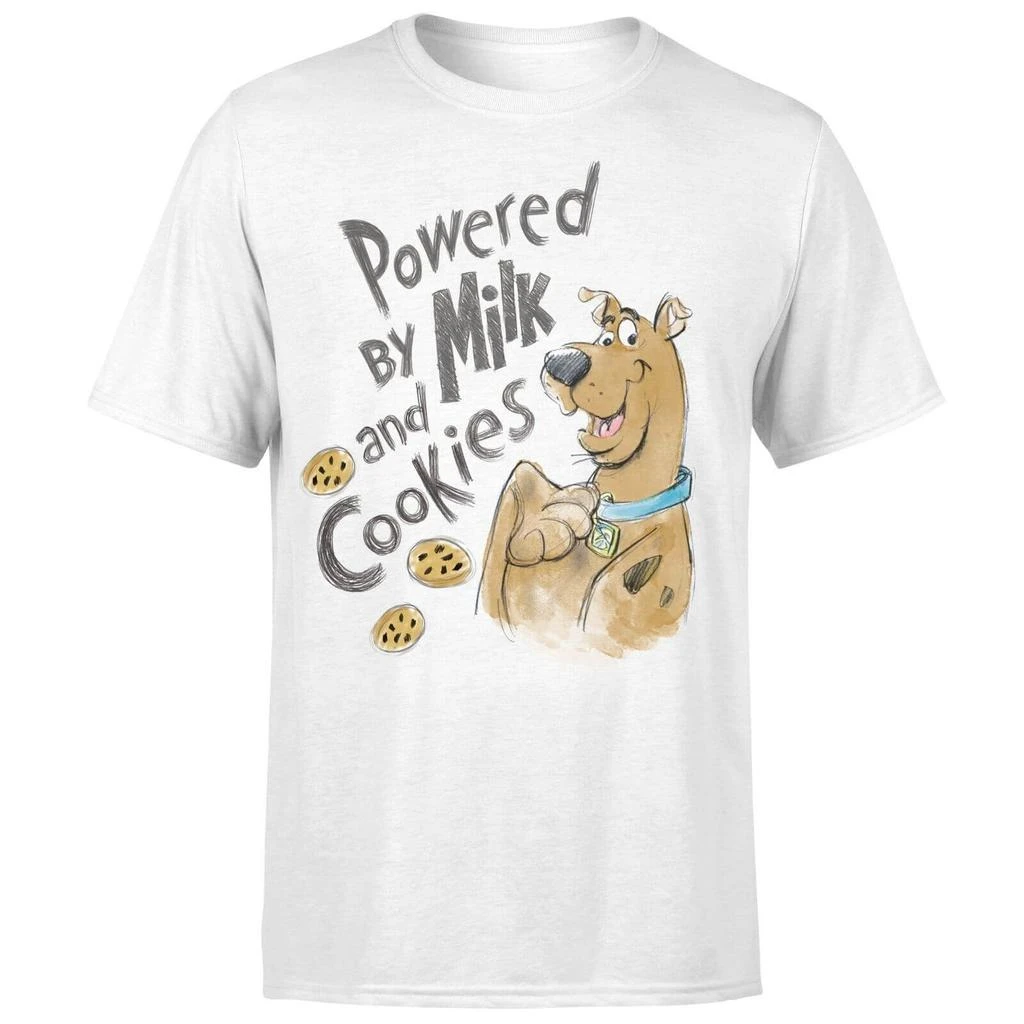 商品Original Hero|Scooby Doo Powered By Milk And Cookies Men's T-Shirt - White,价格¥169,第5张图片详细描述