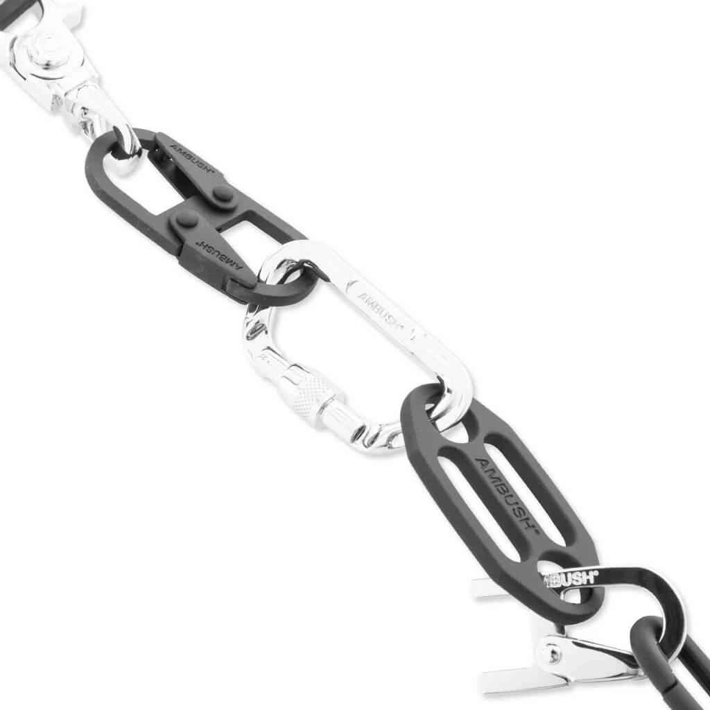 商品Ambush|New Multi Carabiner Bracelet - Silver/Black,价格¥13902,第4张图片详细描述