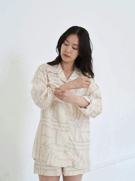 商品Slowy|Beding Pajama Set-up Pants,价格¥536,第3张图片详细描述