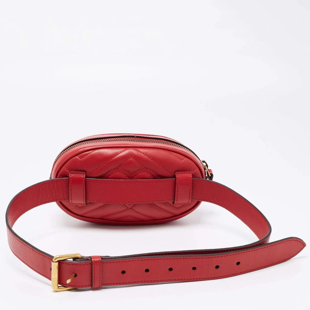 商品[二手商品] Gucci|Gucci Red Matelassé Leather GG Marmont Belt Bag,价格¥4578,第4张图片详细描述