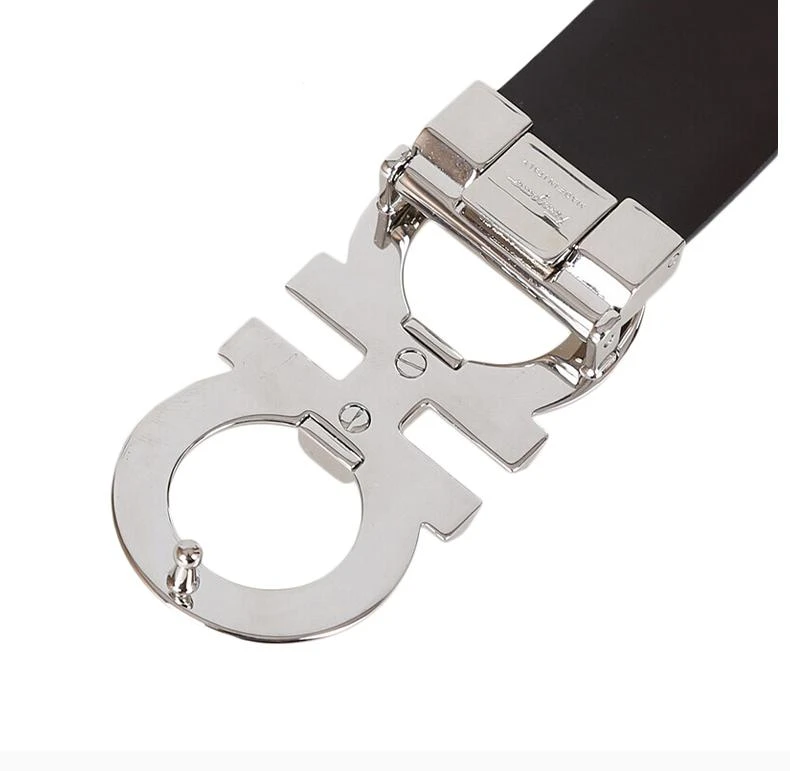 商品Salvatore Ferragamo|香港直邮Salvatore Ferragamo菲拉格慕黑色男士牛皮腰带休闲百搭,价格¥6288,第8张图片详细描述