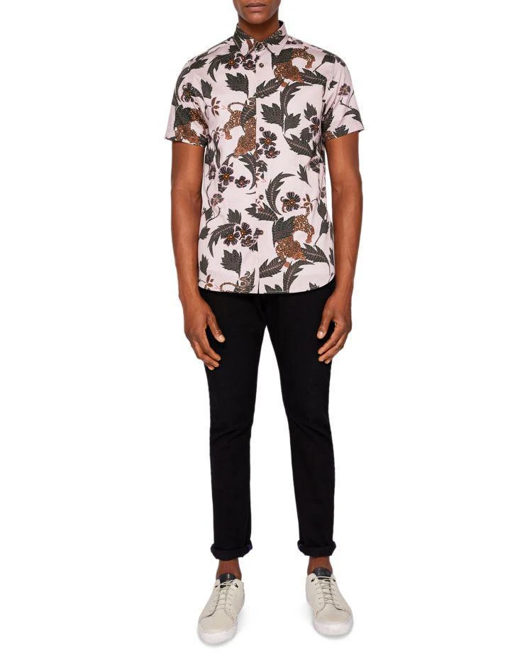 商品Ted Baker London|Leopard Short Sleeve Regular Fit Shirt,价格¥800,第3张图片详细描述