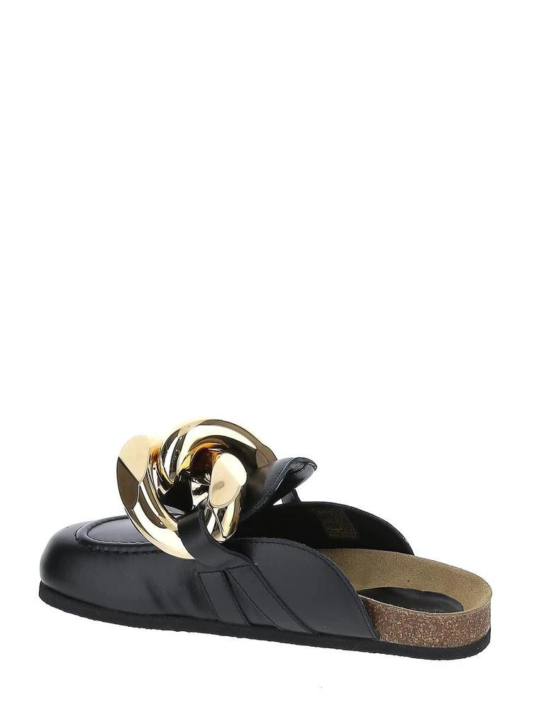 商品JW Anderson|Black leather Chain loafer mules,价格¥2508,第3张图片详细描述