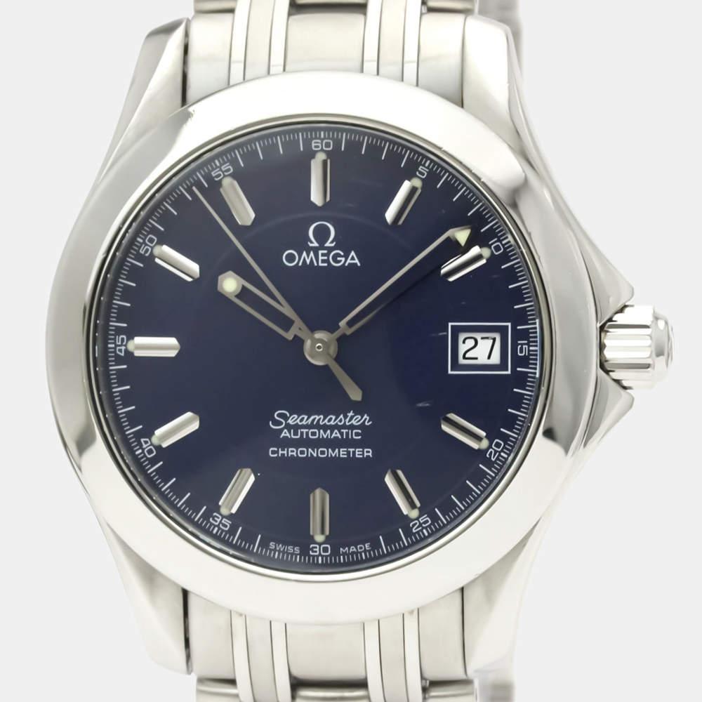 Omega Blue Stainless Steel Seamaster 120m Jacques Mayol LTD Edition 2507.80 Men's Wristwatch 36 mm商品第1张图片规格展示