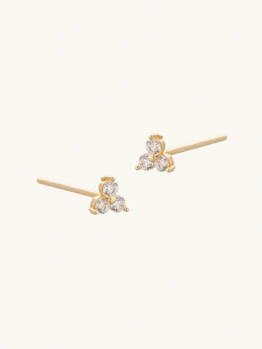 商品LUNNE|14k Gold Mini CZ Blossom Earrings A03,价格¥612,第1张图片