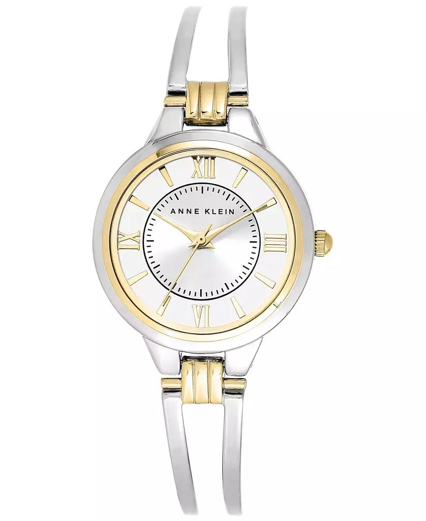 商品Anne Klein|Watch, Women's Two-Tone Bangle Bracelet 29mm AK-1441SVTT,价格¥292,第1张图片