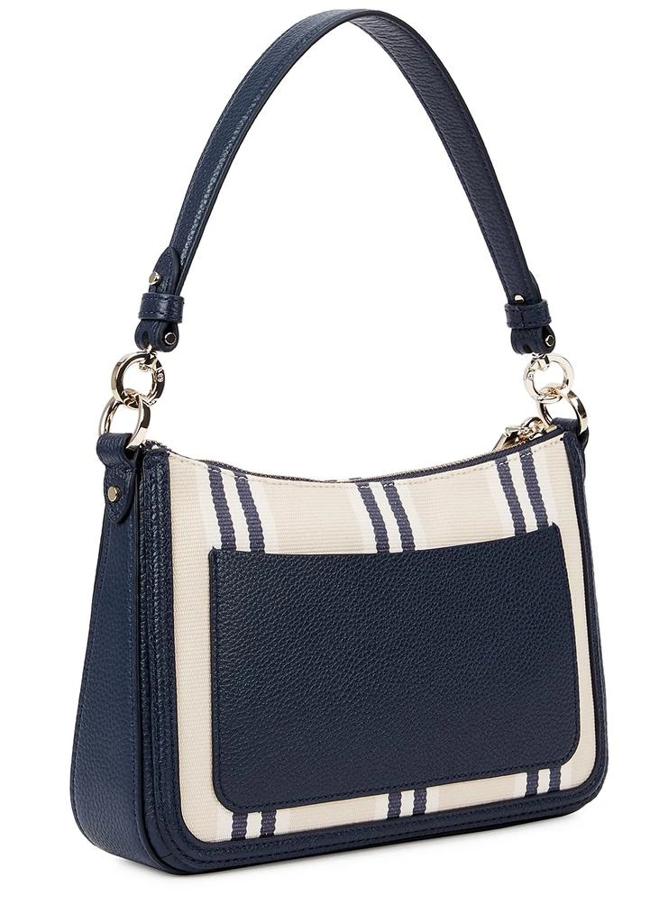 商品Kate Spade|Striped canvas and leather cross-body bag,价格¥1316,第2张图片详细描述