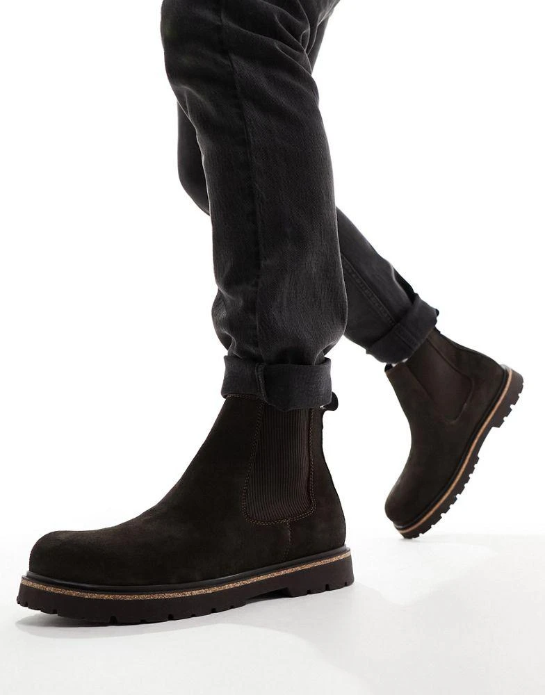 商品Birkenstock|Birkenstock Highwood chelsea boots in mocha suede,价格¥1633,第4张图片详细描述