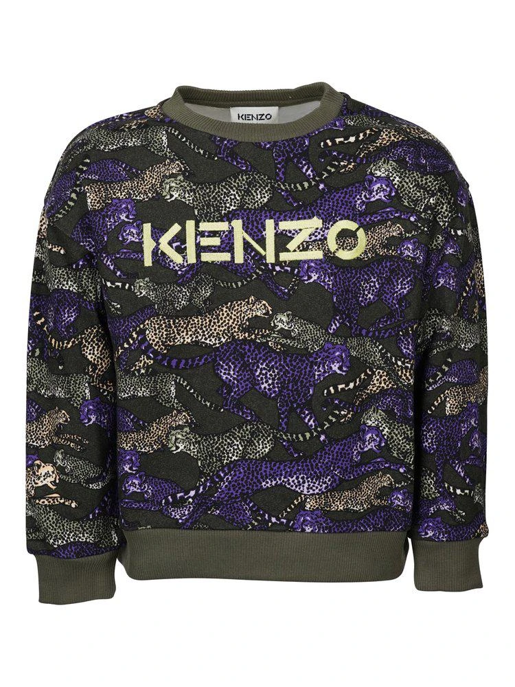 商品Kenzo|Kenzo Kids Logo Detailed Long-Sleeved Sweatshirt,价格¥718,第1张图片