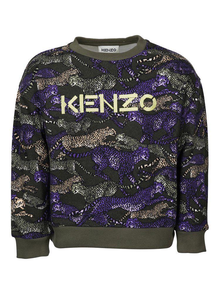 商品Kenzo|Kenzo Kids Logo Detailed Long-Sleeved Sweatshirt,价格¥776-¥1002,第1张图片