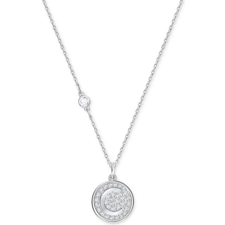 商品Swarovski|Silver-Tone Pavé Initial Pendant Necklace,价格¥517,第3张图片详细描述