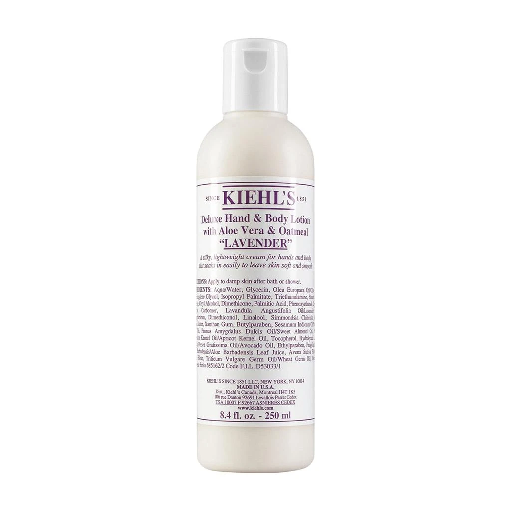 商品Kiehl's|Hand And Body Lotion With Aloe Vera And Oatmeal (lavender),价格¥227,第1张图片