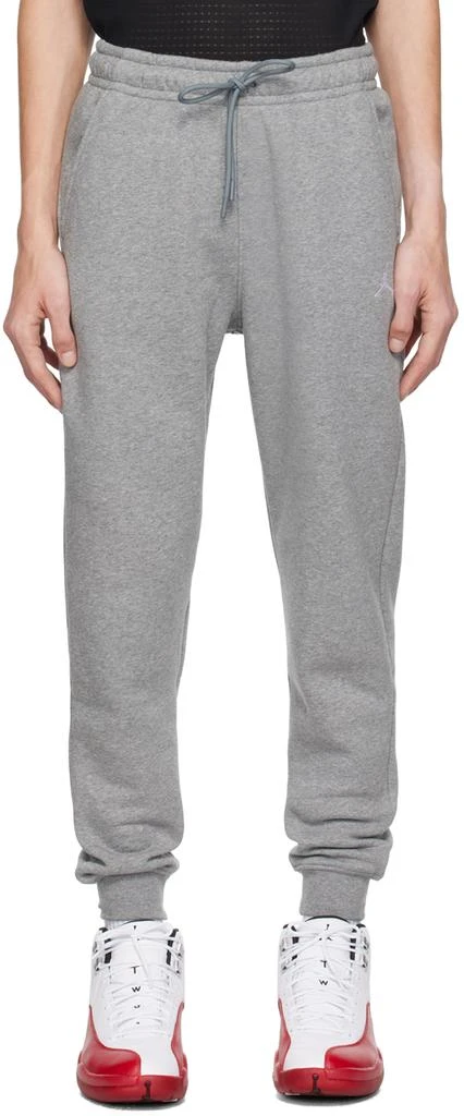 商品Jordan|Gray Embroidered Sweatpants,价格¥516,第1张图片